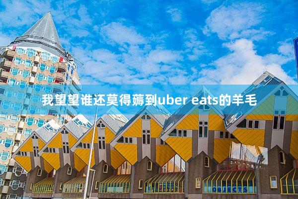 我望望谁还莫得薅到uber eats的羊毛