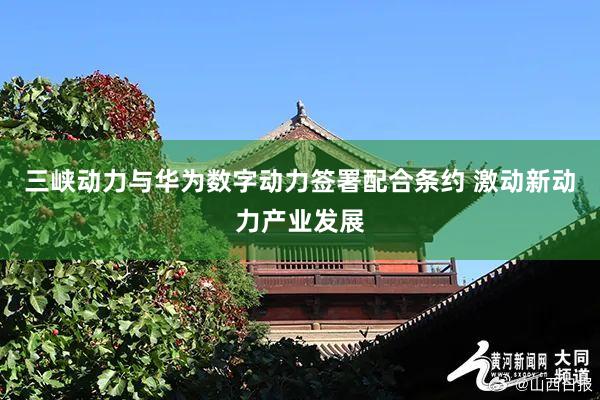 三峡动力与华为数字动力签署配合条约 激动新动力产业发展